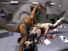 Sex hungry dinosaurs enjoying nice lovemaking 